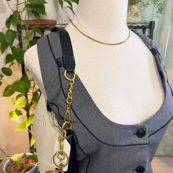 Y2K Stooshy Button Vest Top Size XL Corpcore Grunge Office Siren - Picture 5 of 8